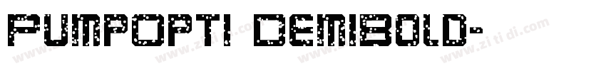 PumpOpti DemiBold字体转换